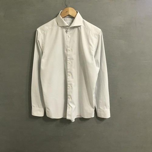 Men eton shirt white cotton - shirt,