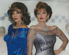 Joan Collins & Stephanie Beacham Hand Signed 8x10 Photo Autograph, Dynasty (B)