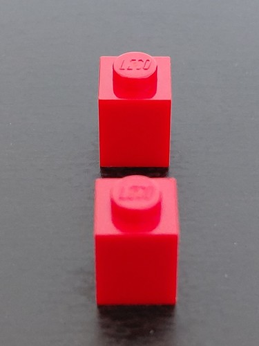 Lego brick 1x1 bright - , red