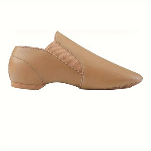 Slip jazz dance shoes nude - on,