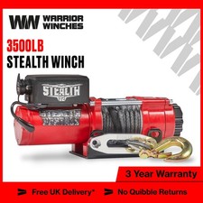 Stealth Electric Winch 12v 3500lb Synthetic Rope Wireless Trailer ATV Boat