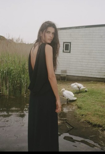 Zara stunning open back long - back,