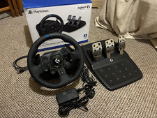 Logitech G923 Trueforce steering wheel and pedals PC PS5 PS4 In box.