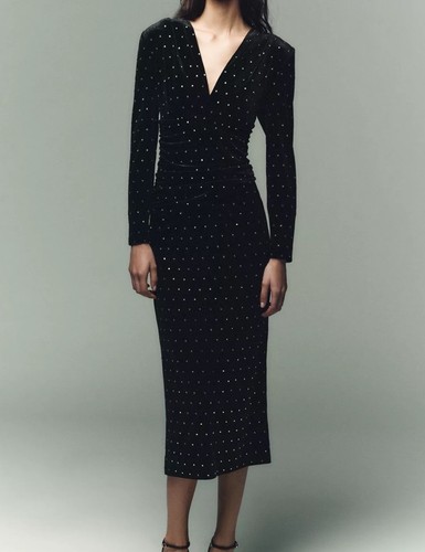 Zara sparkly velvet midi dress - zara,