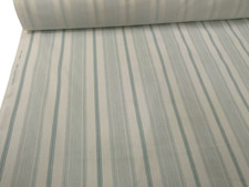 LAURA ASHLEY HEACHAM STRIPE DUCK EGG Cotton Curtain Cushion Fabric