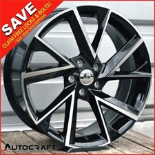 19" OCTAVIA BP Style ALLOY WHEELS X4 - TYRES Fits : SEAT / SKODA PCD: 5x112