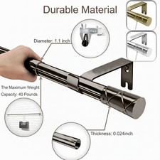 Wholesale Price Curtain Poles Blackout Curtain Rods Extendable Metal Drapery Rod