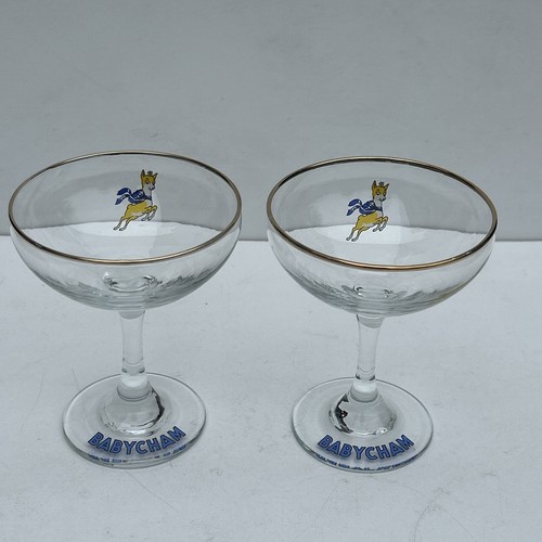 Pair vintage babycham - of,