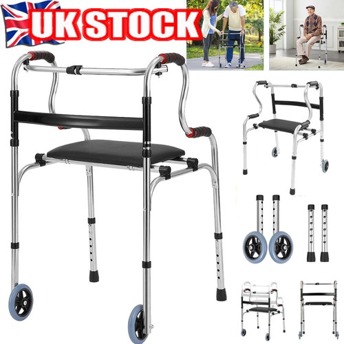 Folding walking frame with - frame,