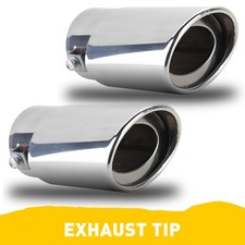 2PCS Chrome Car Rear Exhaust Pipe Tail Muffler Tip Auto Accessories Replace Kit