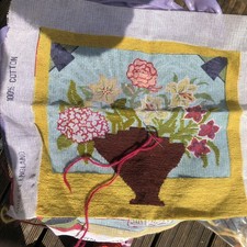 Crosstitch tapestry unfinished