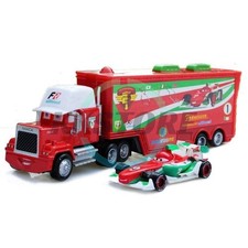 2PCS Disney Pixar Cars Red Francesco BerNOulli Hauler Truck Diecast Toy Car-New~