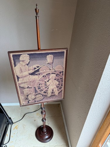 Victorian mahogany tapestry - mahogany,