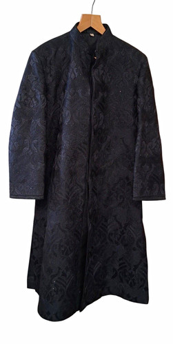 Black embroidered silk - embroidered,