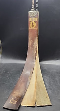Vtg RED IMP #700C Leather & Canvas Razor Strop 3-Pc w Chain Barber & Hairdresser
