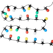 20 x Outdoor Multi-Coloured Festoon Chain String Lights Garden Wall Party Light