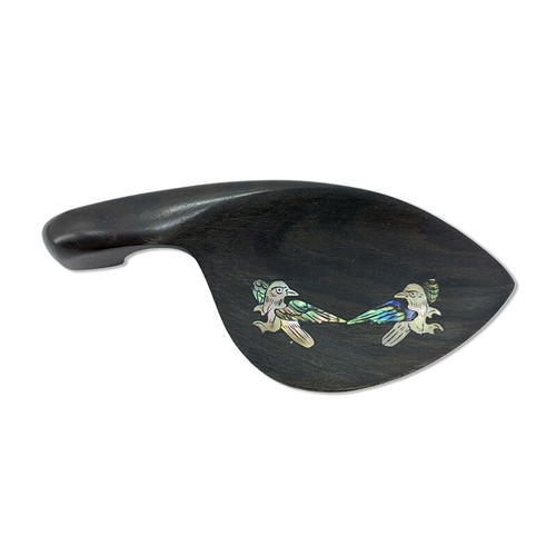 Violin bird chin rest ebony