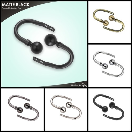 Metal curtain hold - backs, x