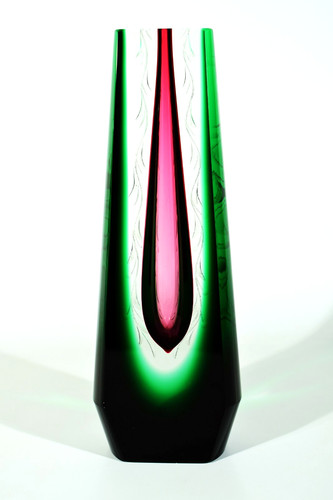 Exbor czech glass vase - exbor, °