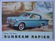 SUNBEAM RAPIER SERIES II orig 1958 UK Mkt Small Format Sales Brochure - 2 S2