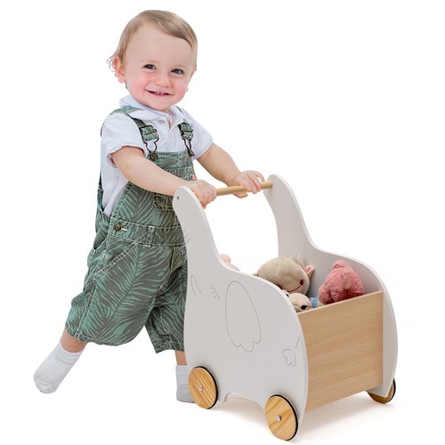 Wooden baby walker - wooden, 2