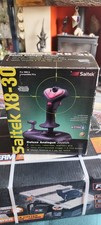 Vintage Saitek X8 30 Analogue Gaming Flight Stick Button Controller Boxed