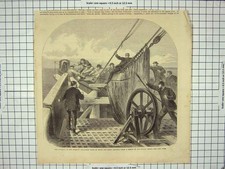 Original Old Antique Print