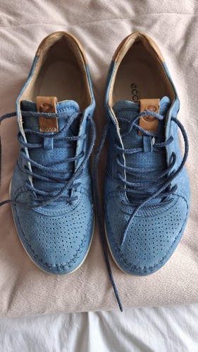Ecco blue suede - suede, leather