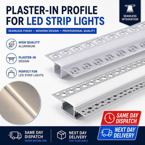 Plaster led aluminium - plaster‑in,