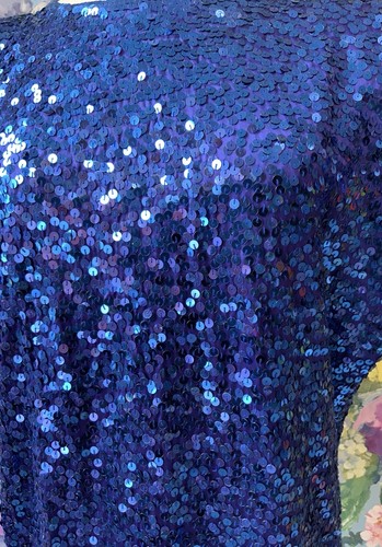 Vintage blue sequin dress - sequin, by