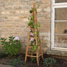 Wooden Garden Obelisk Pine 1.5m Outdoor Climbing Plant Support Trellis Frame