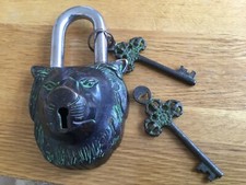 Lion Head padlock, 2 keys