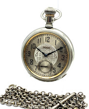 1933 Beautiful ELGIN Gents  Pocket Watch & Chain. SERVICED & GWO. Antique
