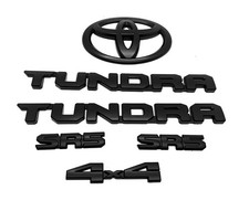 Fit for 2022-2025 Toyota Tundra Matte Black Overlay Emblems kit set 6PCS SR5 4X4