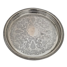 Ornate Silver Plated Round