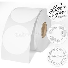 2" Square Round Direct Thermal Labels Self-Adhesive Circle Sticker DIY Design UK