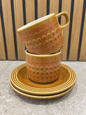 HORNSEA Saffron 2 Cups & Saucers Vintage - John Clappison 1973