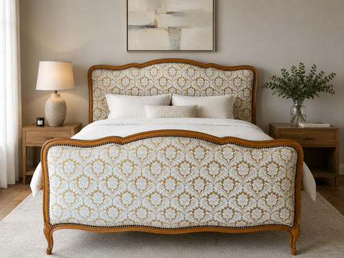 Vintage french double bed - french,
