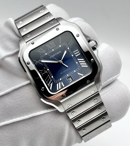 Cartier santos large blue - large,