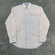 Harmont & Blaine Striped Shirt XL White Button Up Long Sleeve Italy Men’s