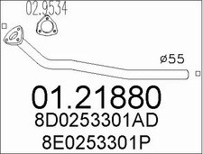 EXHAUST PIPE FITS: AUDI A4 B5