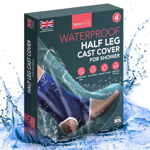 Waterproof half leg cast - 4,