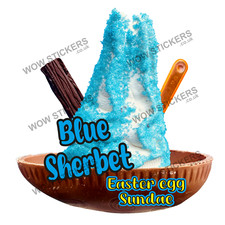 Ice cream van sticker Blue