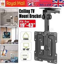 TV Tilt Swivel Flip Down Folding Ceiling Wall Mount Bracket 19 - 43" Loft Roof