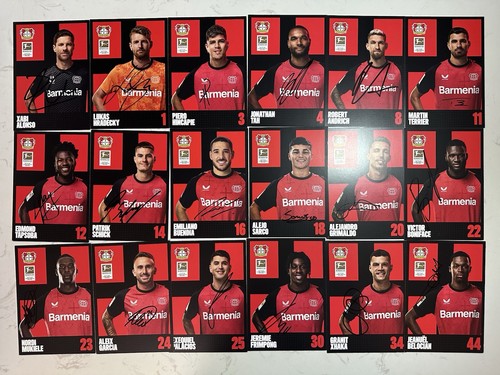 18x leverkusen signed - leverkusen,