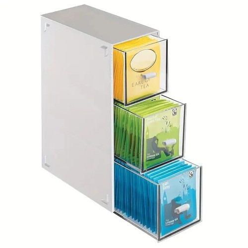 Tea bag storage drawer box - tea,