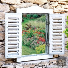 Rustic Garden Shutter Mirror