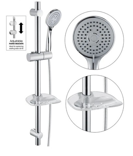 Chrome stainless steel shower - stainless,