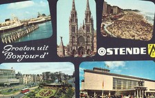 "Ostende" Multiview. 1964 Belgium. Belgique Vintage Postcard *Worldwide ship*