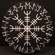 Viking Compass With Elder Futhark Runes -Wall Art- Norse Nordic Vegvisir